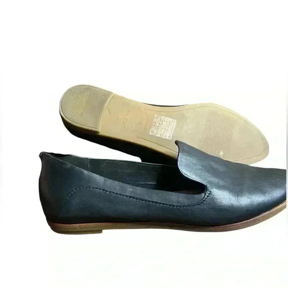 Aldo Women's Unyviel Casual Black Leather Flats Slip On Shoe Sz. US 6.5 preloved - Picture 3 of 8